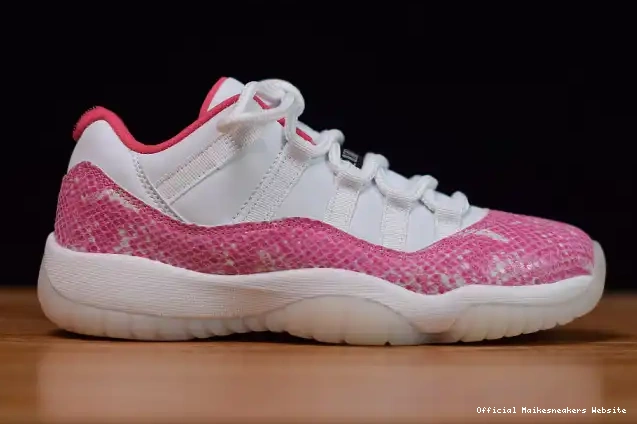 Official Maikesneakers 11 WMNS Low Pink Jordan Air AH7860-106 Snakeskin 0529